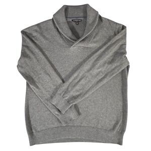 Banana Republic Men's Gray Shawl Collar Cotton Sweater Size L